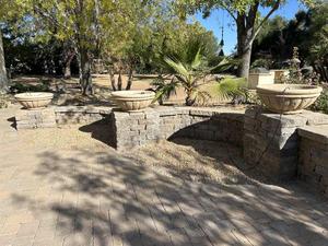 Large Section of Decorative Brick Retaining Wall  (Brick Wall Only)
