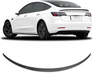 Open box - Spoiler Fit for Tesla Model 3 2017-2023, ABS Material OEM Original Rear Spoiler Wing Rear Trunk Lip, Matte Carbon Fiber Sporty Appearance Tesla Model 3 Accessories