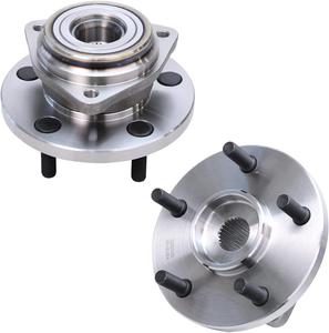 New - Detroit Axle - Front Wheel Bearing Hubs for 99-04 Jeep Grand Cherokee, Replacement 1999 2000 2001 2002 2003 2004 Grand Cherokee Wheel Bearing and Hubs Assembly Set