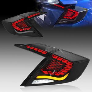 ($249) New - Sequential LED Tail Lights for Honda Civic 10th Gen Sedan 2016-2021 Starting Animated Tail Light Assembly,Parking Light, Brake Turn Signal Lamp, Reverse Light&#12304;not for hatchbacks&#12305; Rear lights 1 pair