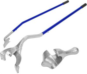 Open box - TUFFIOM Tire Mount Demount Tool Kit Steel Manual Tire Changer w/Bead Keeper, Tubeless Truck Bead Breaker, 17.5&#39;&#39;-24&#39;&#39;, Assembly Tool Equipped, Blue