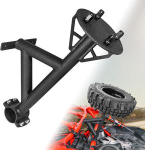 New - Heavy Duty Metal Spare Tire Mount Storage Rack,Spare Tire Carrier Holder Compatible with for 2017-2023 Can Am Maverick X3 X3 Max Turbo R RR 64&#34; and 72&#34; Models Fits Holds Up to 34&#34; Tire