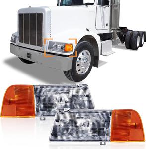 ($182.99) New - Headlamp and Adjusters fit for Peterbilt 385/377 Truck Left Driver and Right Passenger Side Pair Headlight