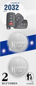 New - (2Pack) CR2032 2032 Remote Key FOB Battery Replacement for Toyota 2012-2021 4Runner Avalon Camry Corolla Highlander Prius C Rav4 Sequoia Tacoma Tundra Smart Case Shell (HYQ14FBA, HYQ14FBB)