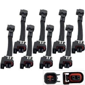 New - 8pcs Wire Harness Adapter Compatible with LS Gen 3 Tuck USACAR EV6 to Mini Multec 2 Fuel Injector OEM Tooling, Connector, Lock, Seals, &#38; Terminals WAINJ40