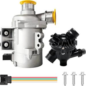 ($129.99) open box - Electric Engine Water Pump W/Thermostat Compatible with BMW 128i 328i 325i 528i 530i Z4 X3 X5 E90 N52 Replaces OE# 11517563183 11517586924 11517546994 11517521584 11517586925