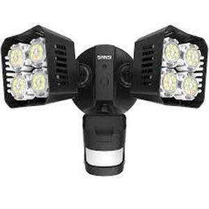 SANSI 30-Watt 3400 Lumens 180&#176; Black Motion Sensor Outdoor Integrated LED 5000K Waterproof Flood Light (Preview Recommended)