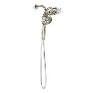 Delta Claro 1-Spray Dual Wall Mount Fixed and Handheld Shower Head 1.75 GPM in Vibrant Brushed Nickel (Retail $99) (Preview Recommended)