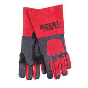 (2) Lincoln Electric One Size Fits All Red and Black Premium Leather Welding Gloves (Preview Recommended)