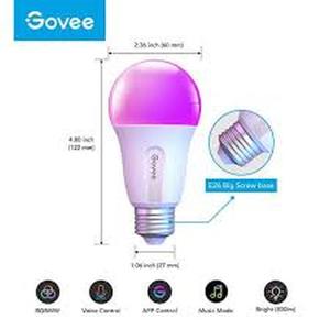 Govee 9-Watt 800 Lumens A19 Shape E26 Base 2700-6500K RGBWW Smart LED Bulb (4-Pack) (Preview Recommended)