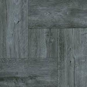 TrafficMaster Grey Wood Parquet 3 MIL x 12 in W x 12 in L Peel and Stick Water Resistant Vinyl Tile Flooring 30 sq ft (Preview Recommended)