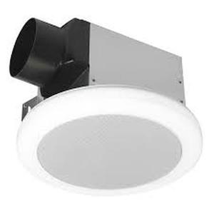 Commercial Electric 80 CFM 1.5 Sones Ceiling Bathroom Exhaust Fan with Bluetooth Speaker and Adjustable CCT LED Lights and Night Light (Retail $99) (Preview Recommended)