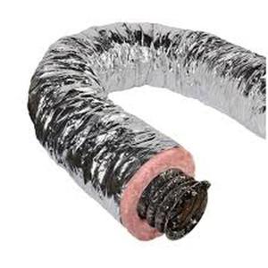 Master Flow 10 in. x 25 ft. Insulated Flexible Duct R6 Silver Jacket (Preview Recommended)