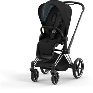 Cybex Priam4 Stroller - Deep Black / Chrome / Black Frame - 521004141