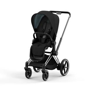 Cybex e-Priam2 Electric Stroller - Deep Black / Chrome Black Frame - 521004205
